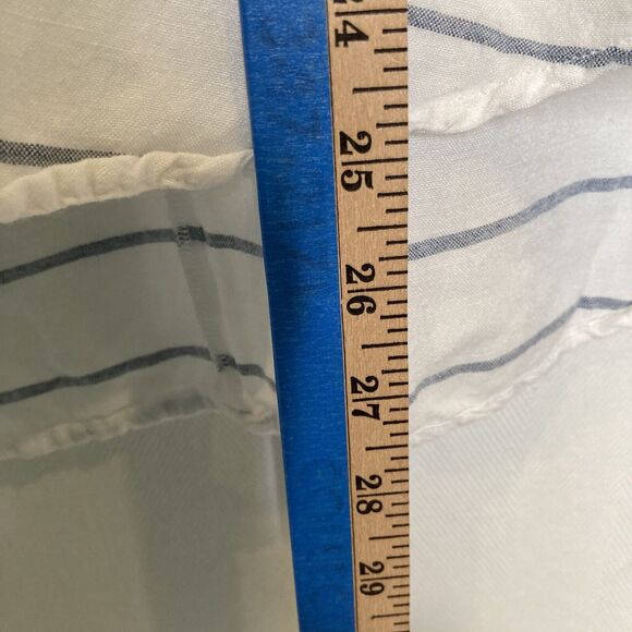 Rails Lily Positano Stripe Tunic Top XS Linen Rayon White Blue Oversized Tie - Picture 8 of 12